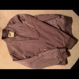 Dusty purple bomber jacket for women.